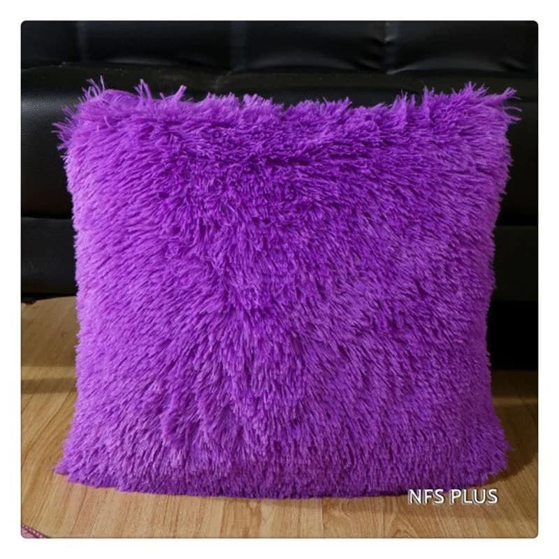 Pluszowa poszewka na poduszkę 43x43cm