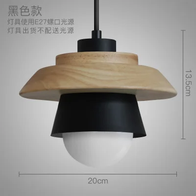 Nordic Vintage drewniana lampa sufitowa wisząca