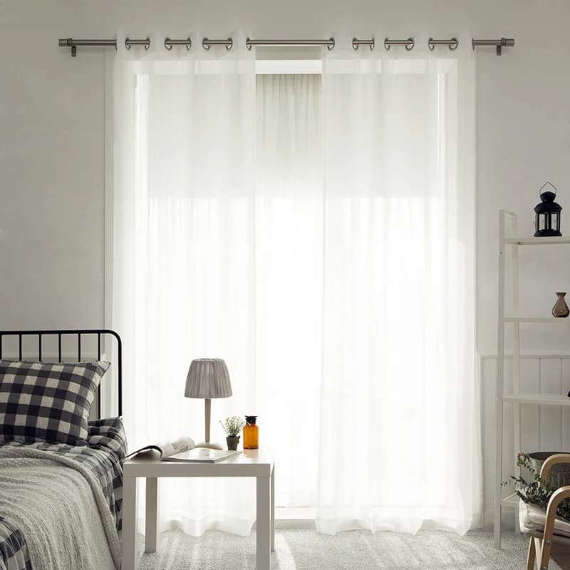 Organza zasłony do salonu jednolite kolory