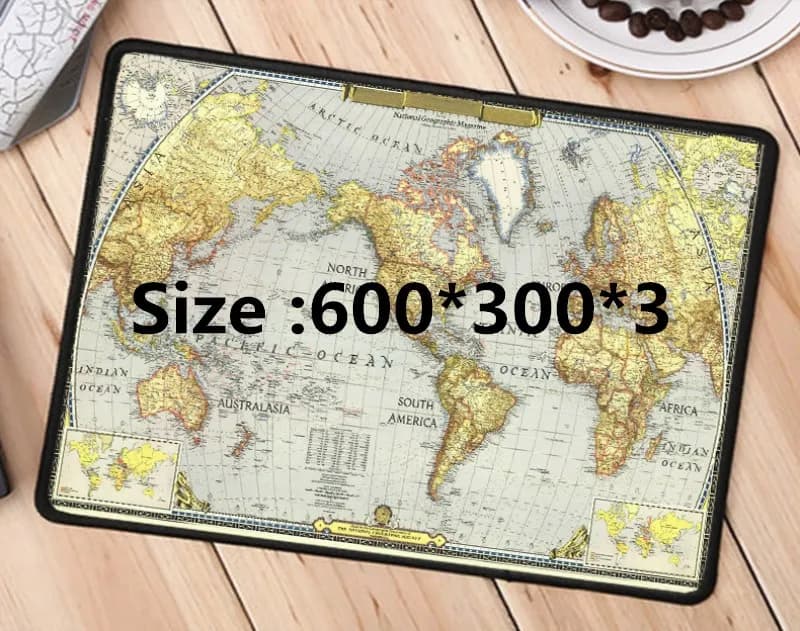 Mapa świata bardzo duża podkładka pod mysz