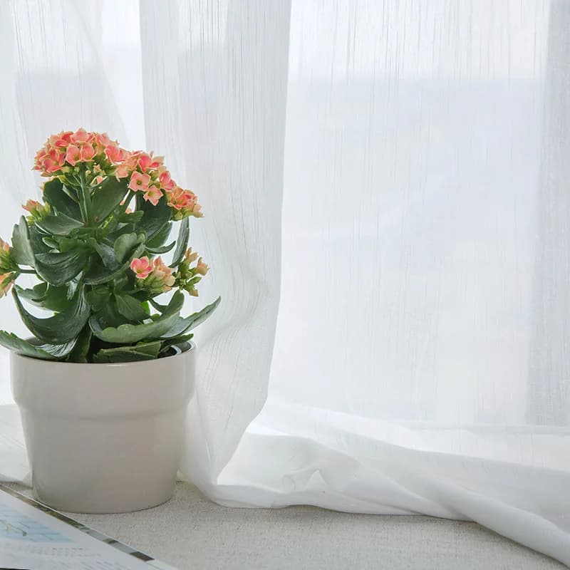 Biały Sheer zasłony Home Decor haftowany tiul tkanina styl skandynawski