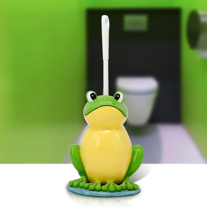 Nowa kreatywna  szczotka do wc uchwyt z podstawką z żywicy