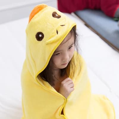 Cartoon Baby ręcznik kąpielowy z kapturem Poncho