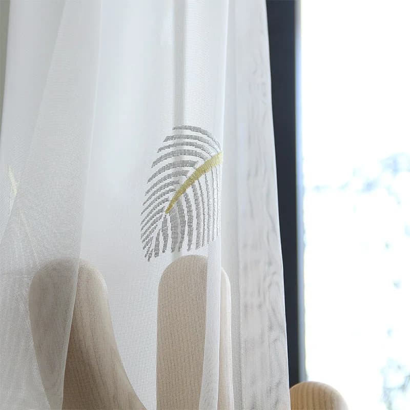 Geometryczne Sheer zasłony do salonu