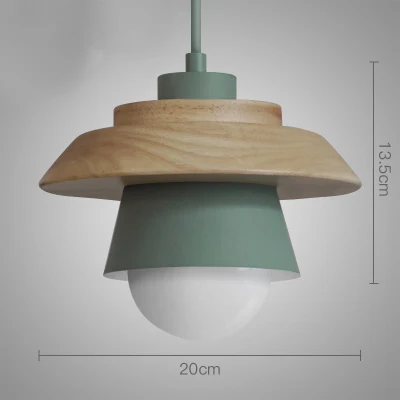 Nordic Vintage drewniana lampa sufitowa wisząca