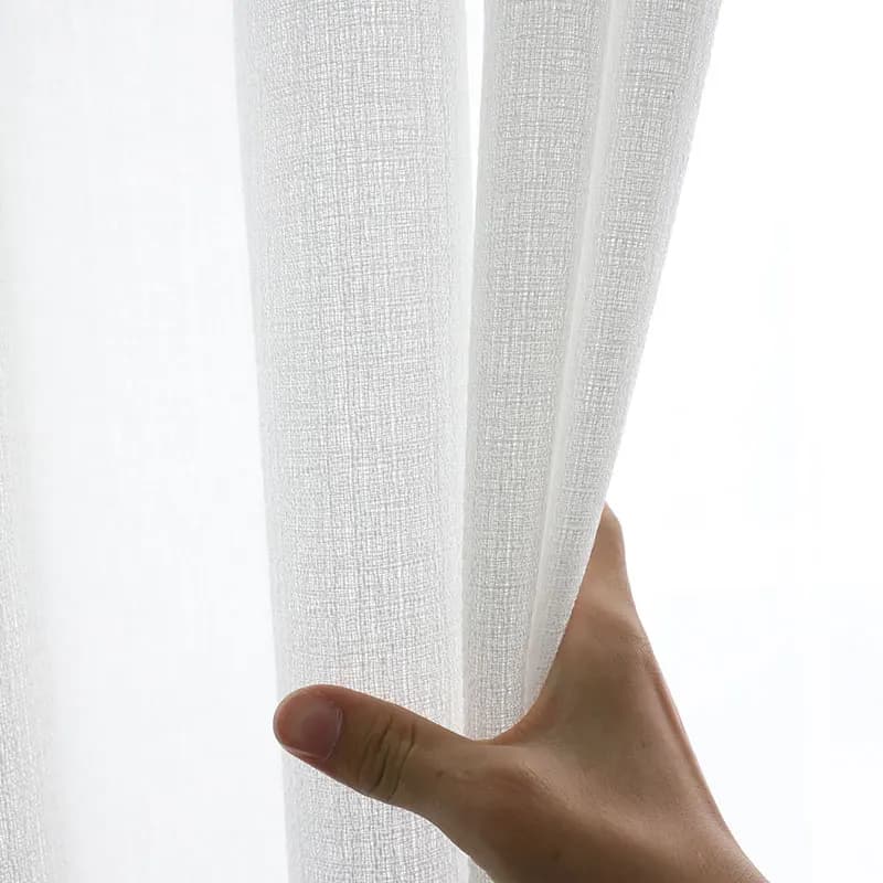 Biały Sheer zasłony Home Decor haftowany tiul