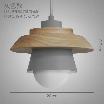 Nordic Vintage drewniana lampa sufitowa wisząca
