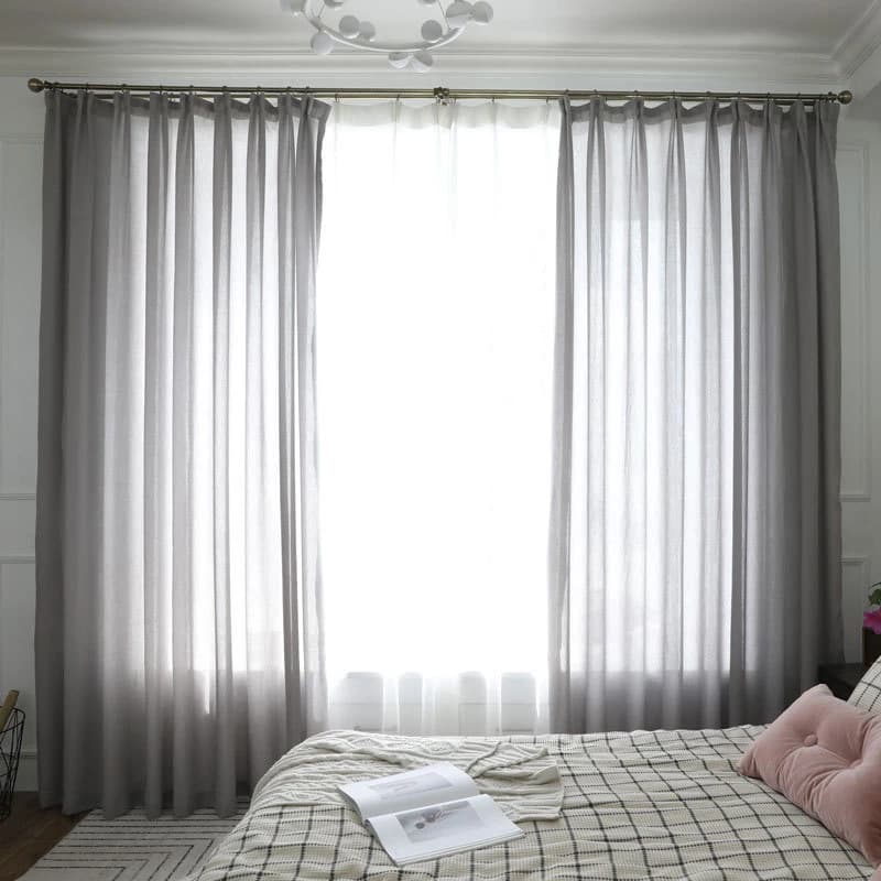Biały Sheer zasłony Home Decor haftowany tiul