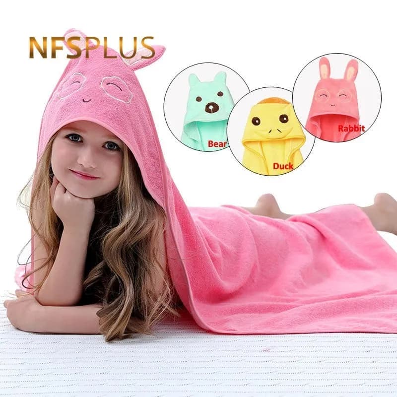 Cartoon Baby ręcznik kąpielowy z kapturem Poncho