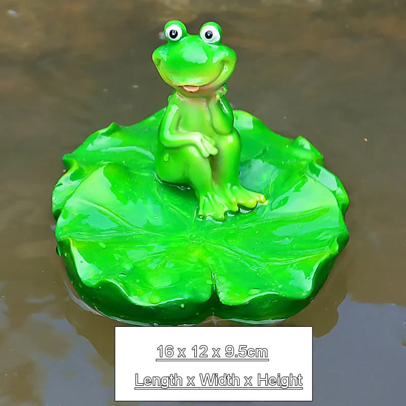 Śmieszne żaby statua ogrodowa staw
