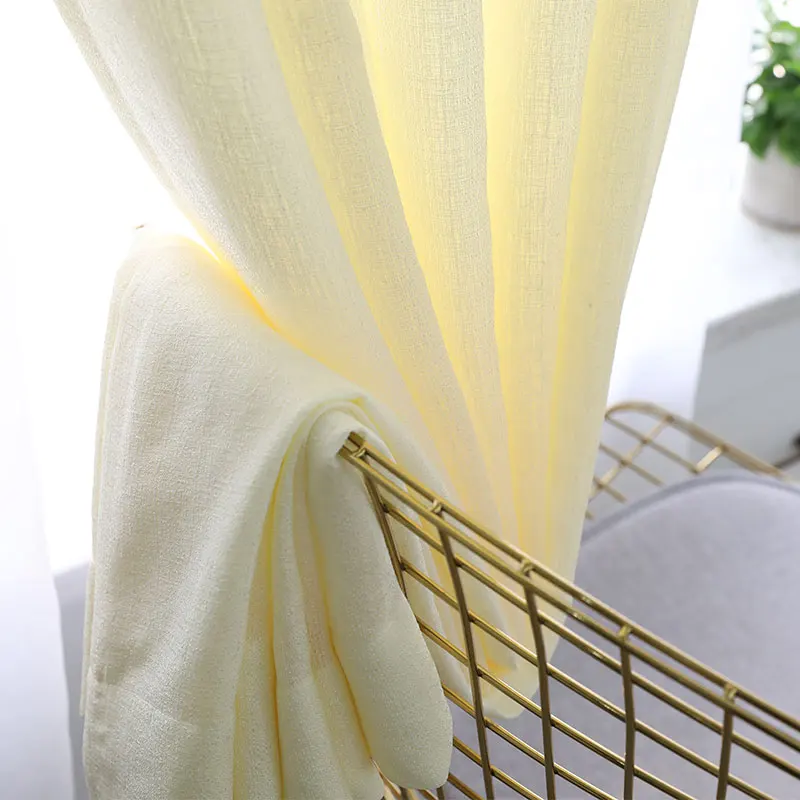 Biały Sheer zasłony Home Decor haftowany tiul