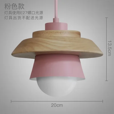 Nordic Vintage drewniana lampa sufitowa wisząca