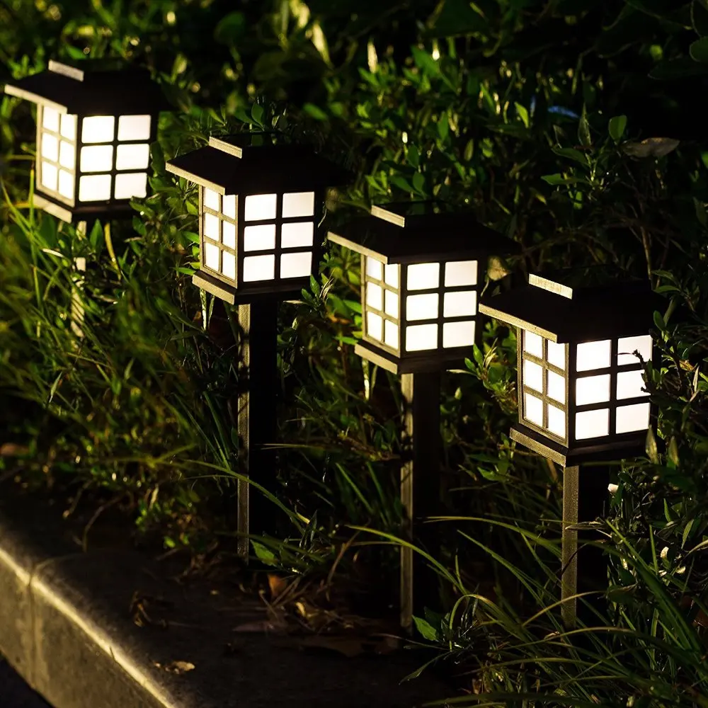 2/4/6/8 sztuk Led Solar oświetlenie ścieżki wodoodporna zewnętrzna lampa solarna