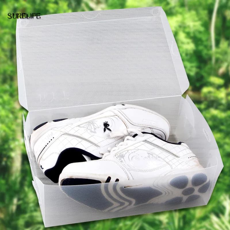 10 sztuk przezroczyste plastikowe pudełka na buty