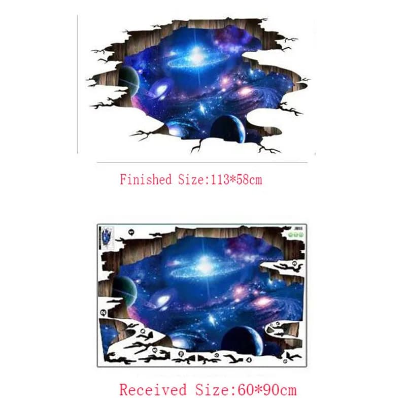 Wszechświat Galaxy naklejki ścienne do sufitu
