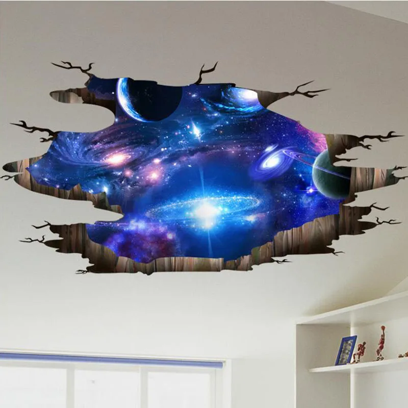 Wszechświat Galaxy naklejki ścienne do sufitu