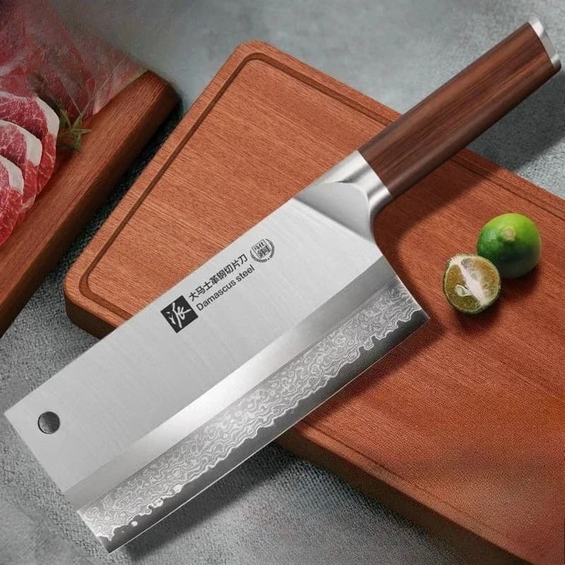 Solidny Tasak Kuchenny ze Stali Nierdzewnej – Uniwersalny Nóż do Mięsa i Warzyw z Pudełkiem