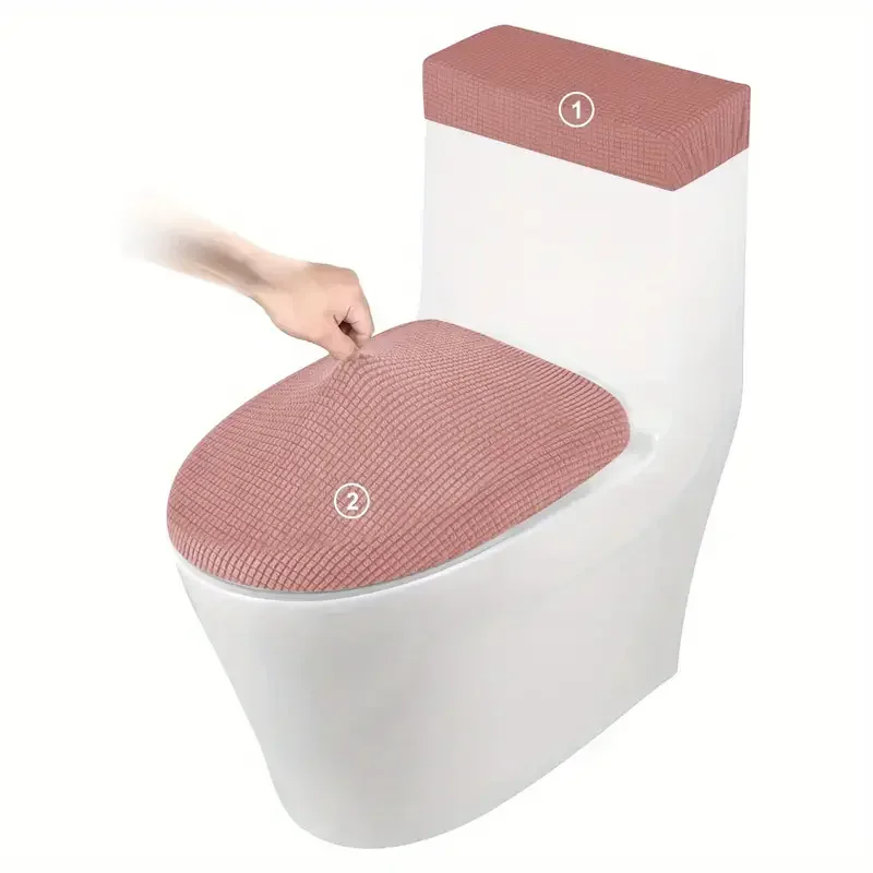 Elastyczne pokrowce na deskę sedesową i pokrywę toalety – miękkie, antypoślizgowe (2 szt.)