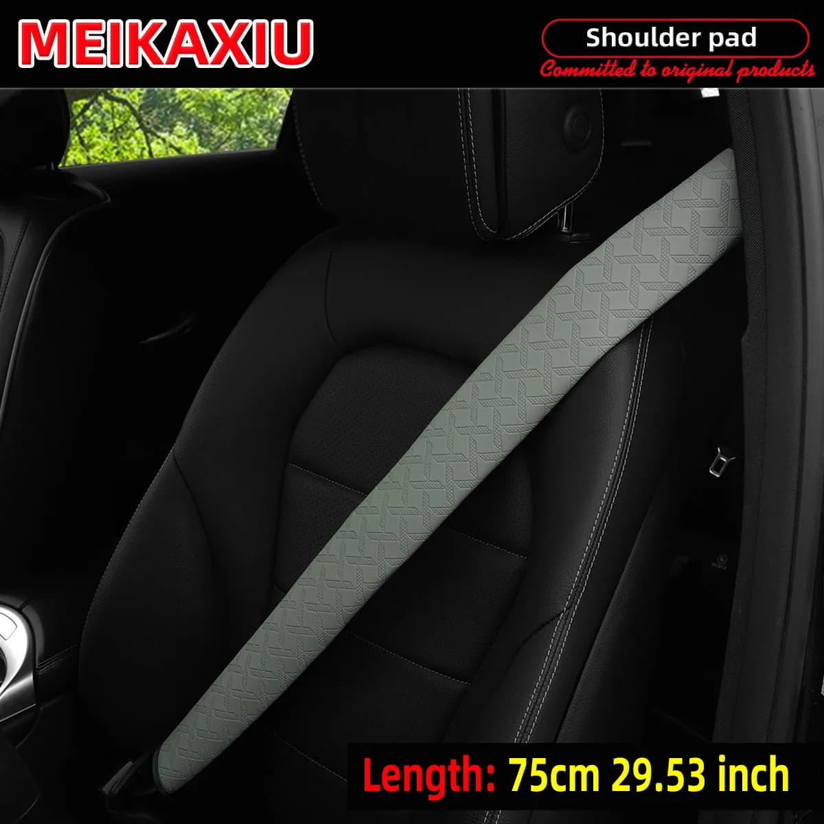 Skórzana osłona na pas bezpieczeństwa do samochodu – ochraniacz pasa 75 cm