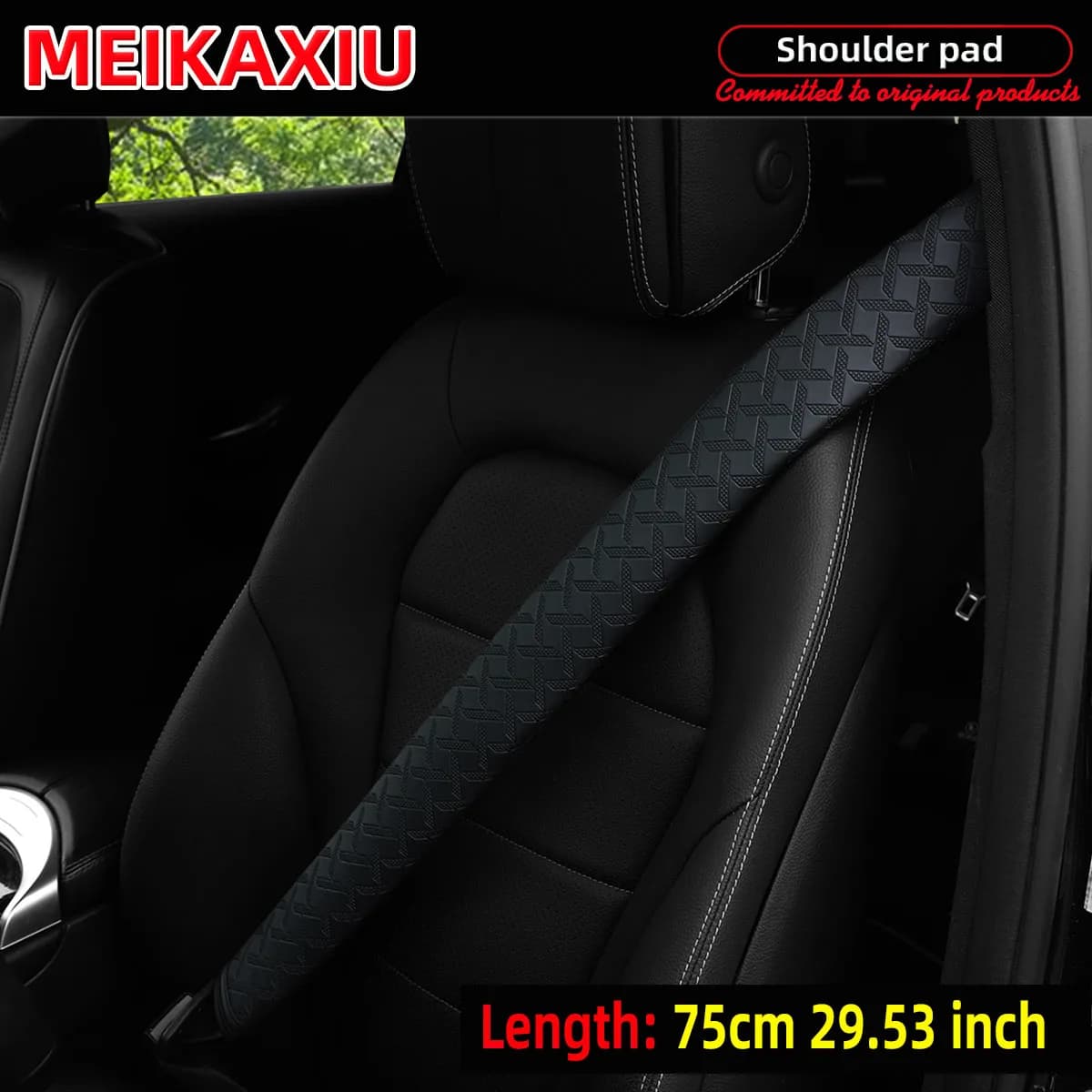 Skórzana osłona na pas bezpieczeństwa do samochodu – ochraniacz pasa 75 cm