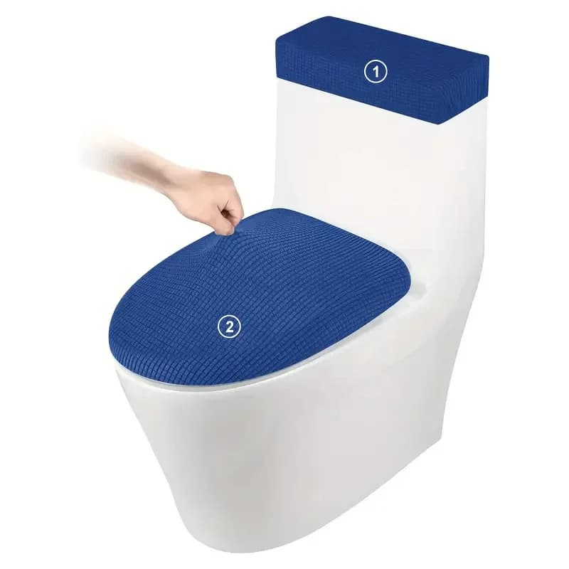 Elastyczne pokrowce na deskę sedesową i pokrywę toalety – miękkie, antypoślizgowe (2 szt.)