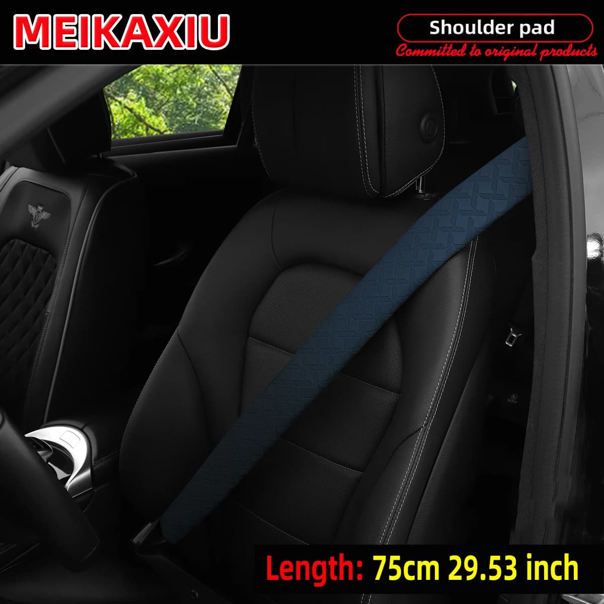 Skórzana osłona na pas bezpieczeństwa do samochodu – ochraniacz pasa 75 cm