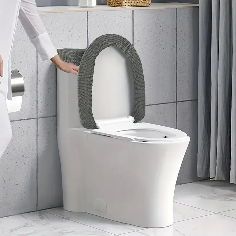 Elastyczne pokrowce na deskę sedesową i pokrywę toalety – miękkie, antypoślizgowe (2 szt.)