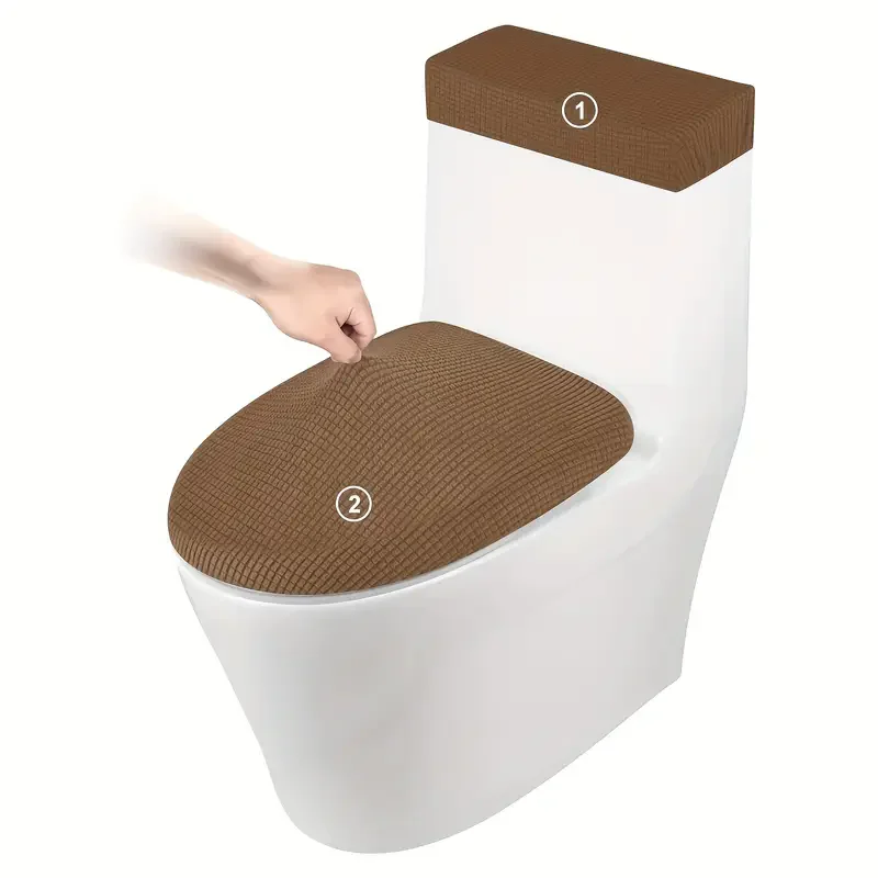 Elastyczne pokrowce na deskę sedesową i pokrywę toalety – miękkie, antypoślizgowe (2 szt.)