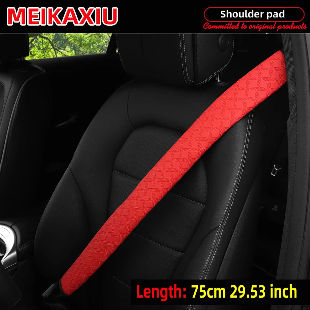 Skórzana osłona na pas bezpieczeństwa do samochodu – ochraniacz pasa 75 cm