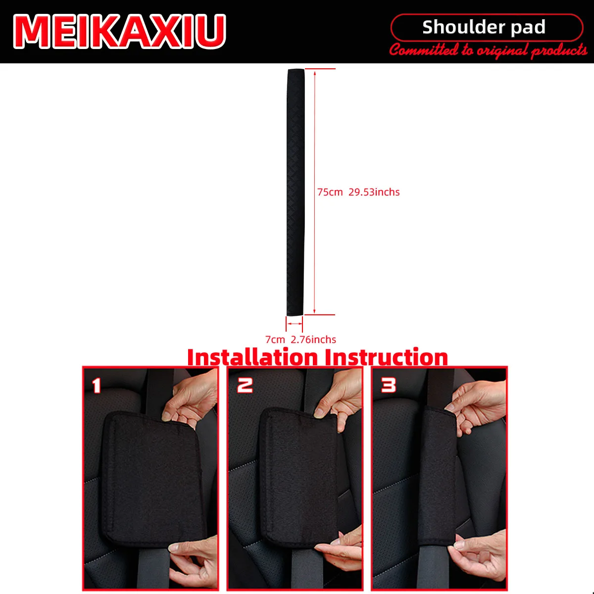 Skórzana osłona na pas bezpieczeństwa do samochodu – ochraniacz pasa 75 cm