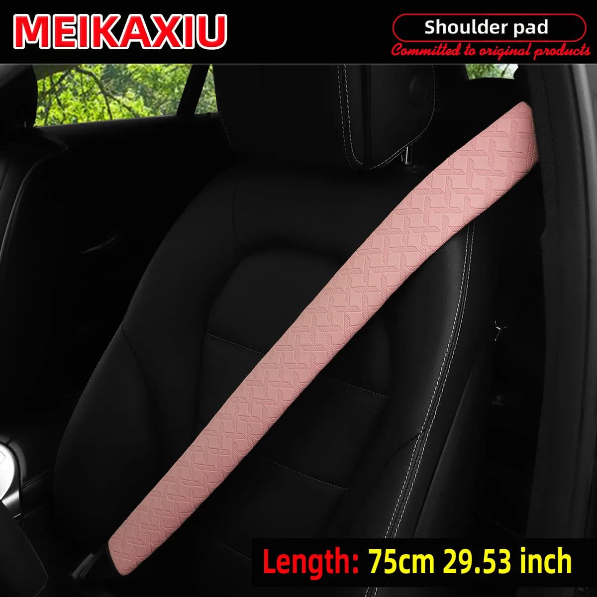 Skórzana osłona na pas bezpieczeństwa do samochodu – ochraniacz pasa 75 cm