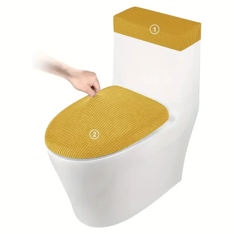 Elastyczne pokrowce na deskę sedesową i pokrywę toalety – miękkie, antypoślizgowe (2 szt.)