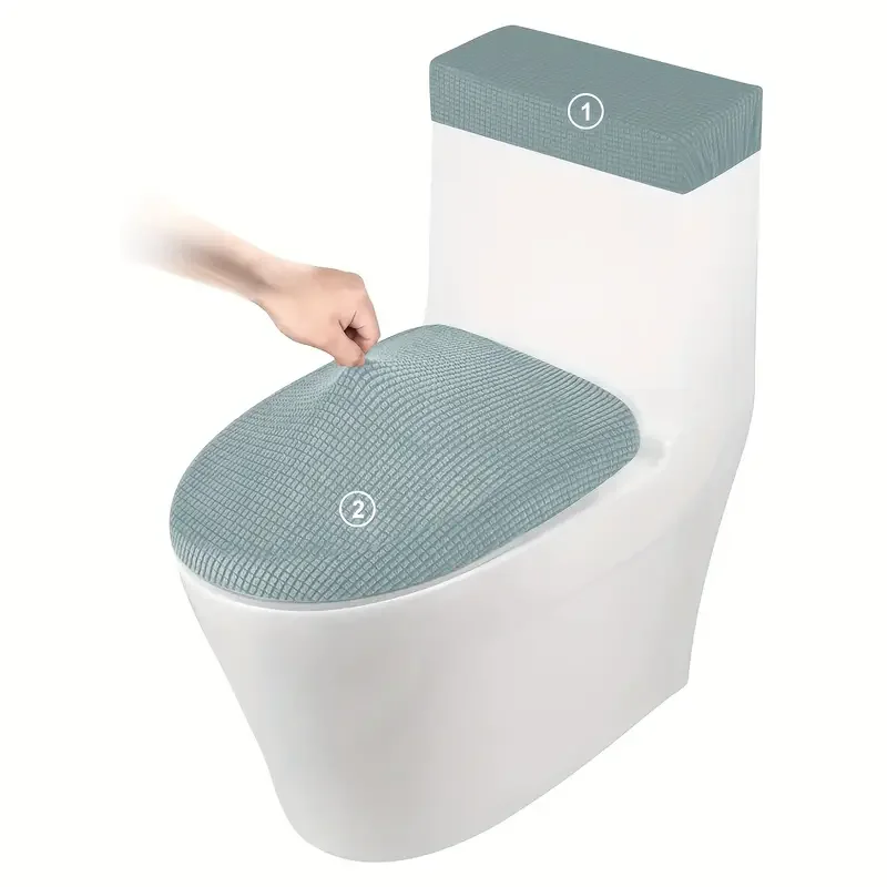 Elastyczne pokrowce na deskę sedesową i pokrywę toalety – miękkie, antypoślizgowe (2 szt.)