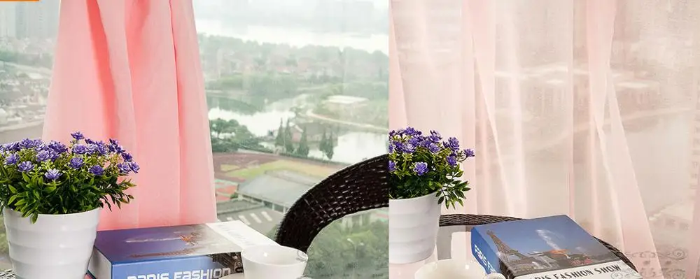 Eko len zasłona typu woal