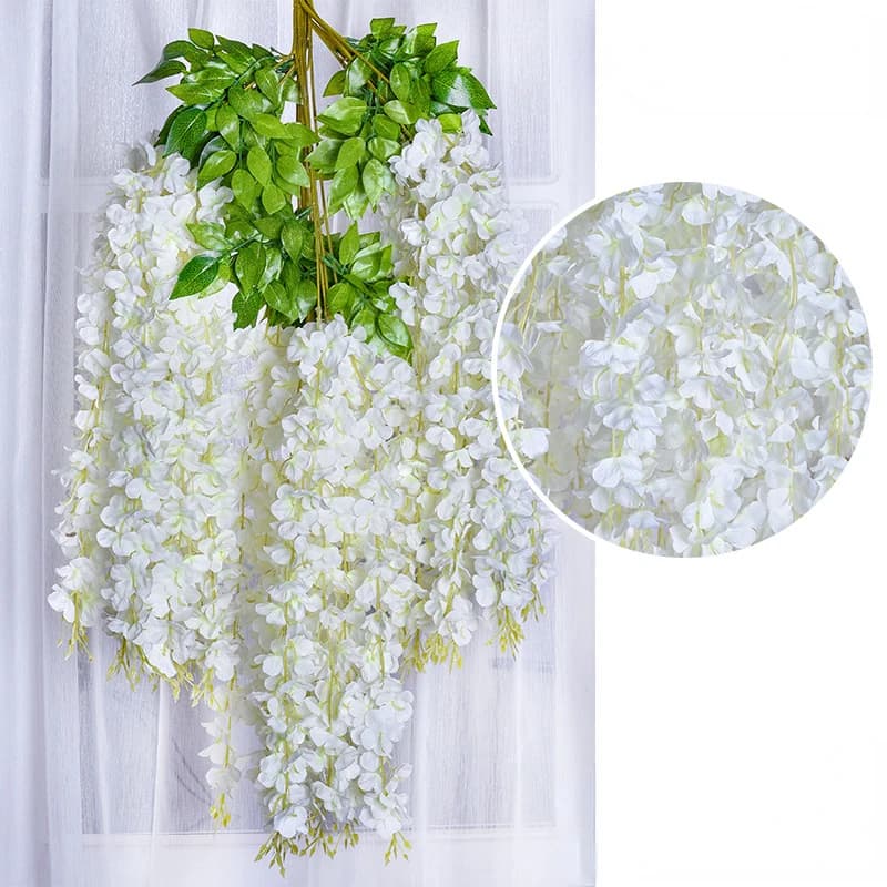 Sztuczne Kwiaty Wisteria - Doskonała Dekoracja Ślubna i Domowa