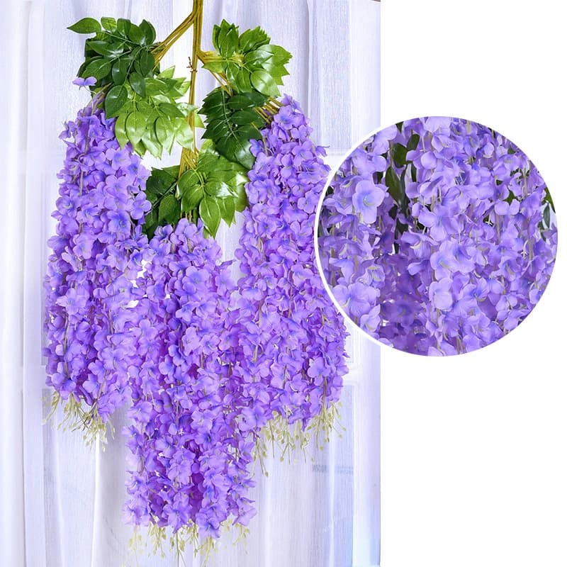 Sztuczne Kwiaty Wisteria - Doskonała Dekoracja Ślubna i Domowa
