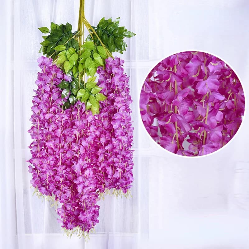Sztuczne Kwiaty Wisteria - Doskonała Dekoracja Ślubna i Domowa