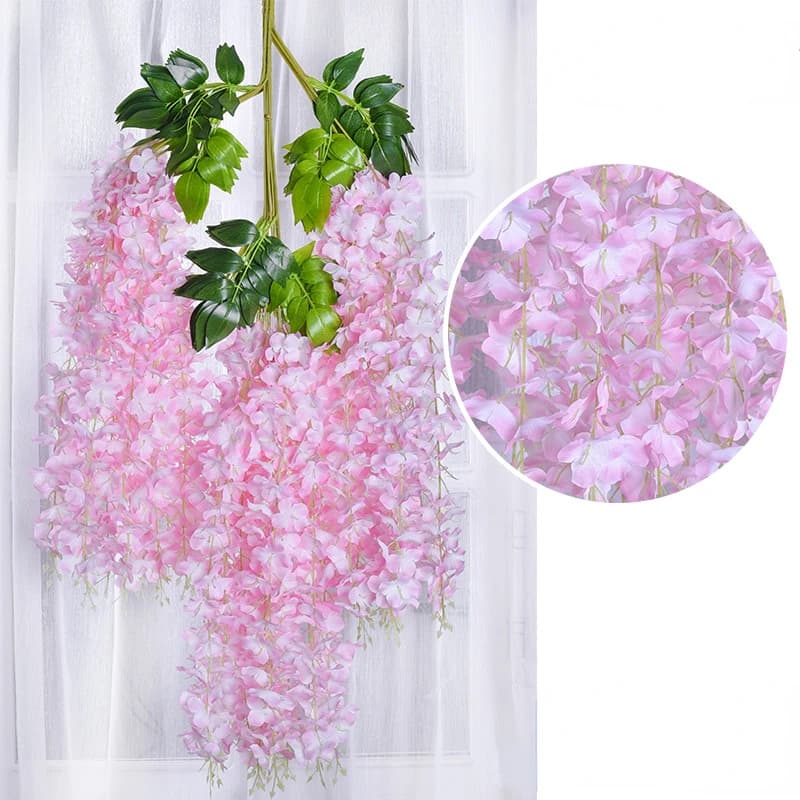 Sztuczne Kwiaty Wisteria - Doskonała Dekoracja Ślubna i Domowa