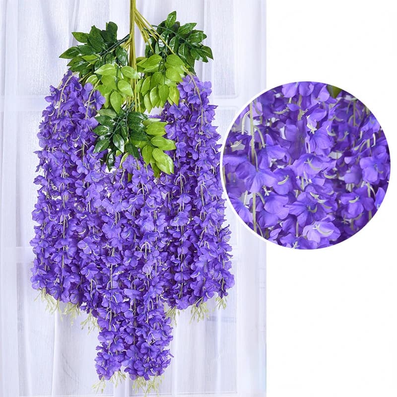 Sztuczne Kwiaty Wisteria - Doskonała Dekoracja Ślubna i Domowa