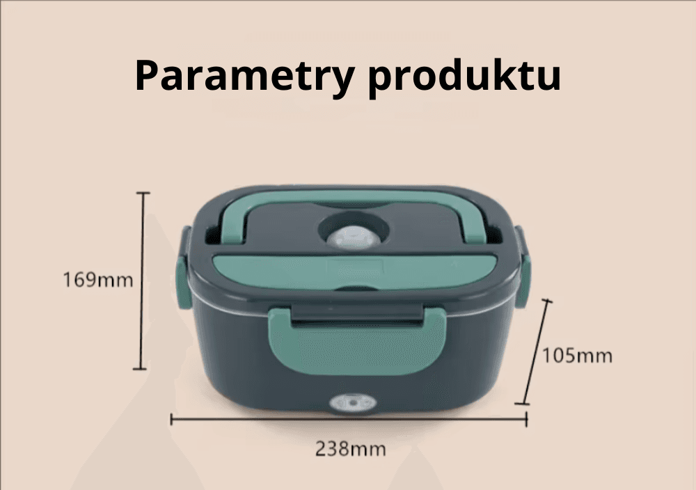 Elektryczny Lunch Box 1,5 L z Podgrzewaczem - Idealny dla Podróżujących i Kierowców!